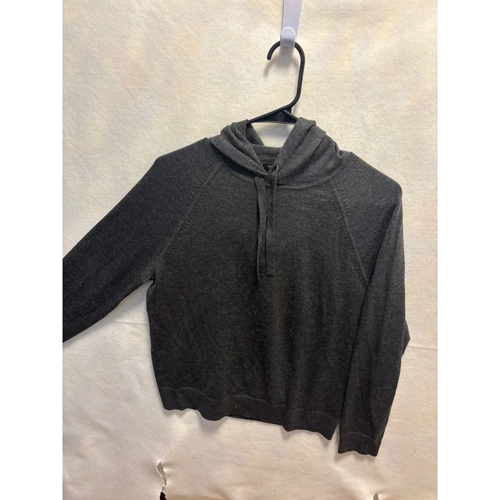 Banana Republic Men Charcoal Grey Merino Wool Sweatshirt Size S